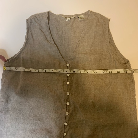 Vintage Ann Taylor Linen Tunic Blouse - Picture 6 of 11